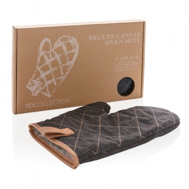 Logo trade promotional merchandise picture of: Deluxe canvas oven mitt